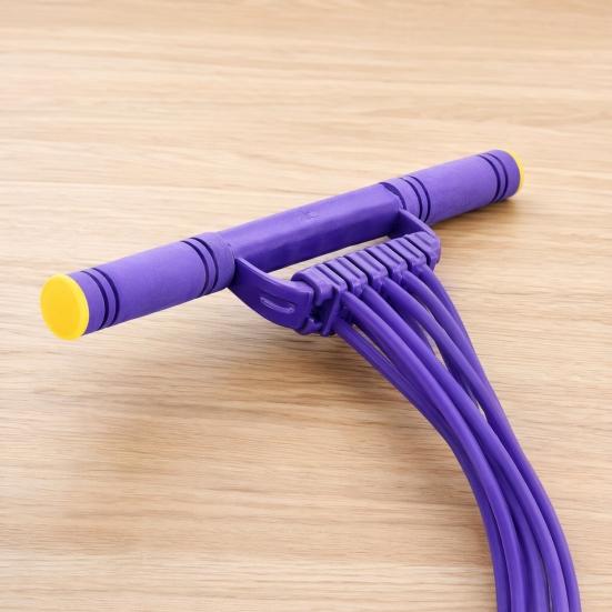 Pedal Resistance Band with Handle, 10-Tube Pedal Ankle Puller Exerciser, Multifunction Tension Rope for Arm, Leg, Waist, Shoulder Training