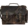 18" Inch Retro Buffalo Hunter Leather Laptop Messenger Bag Office Briefcase College Bag Leather Bag for Men & Women