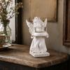 Little Angel Candle Holder, Resin Decorative Guardian Angel Tea Light Holder, Retro Cherub Sculpture for Home Church Wedding Decor