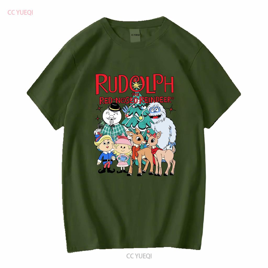 Rudolph The Red Nosed Reindeer Christmas T Shirt Vintage Movie Cute Long or Short Sleeves Vintage Washed Versatile Graphic