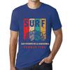 Vintage T-skjorte for menn Grafisk T-skjorte Surf Sommertid SAN Vicente DE LA BARQUERA Kongeblå