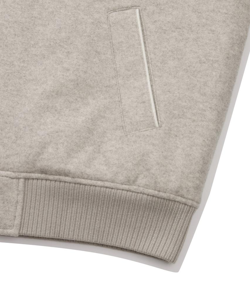 COVERNAT Collared Blouson Oatmeal