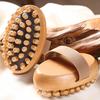 Wooden Body Massage Brush with Hand Strap Ergonomic Men Women Meridian Shoulder Neck Body Anti-Cellulite Massager Scrubber Guasha Tool