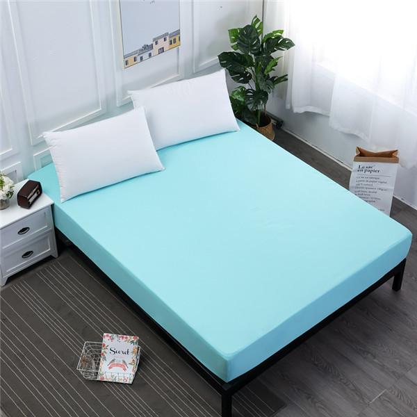 Housse de matelas super imperméable, drap-housse de couleur unie, protecteur anti-poussière contre les acariens et les bactéries, drap-housse sans taie d'oreiller