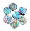 Natural Abalone Shell Gemstones: Square Cushion Shape Cabochons, Multicolor Stones for Jewelry