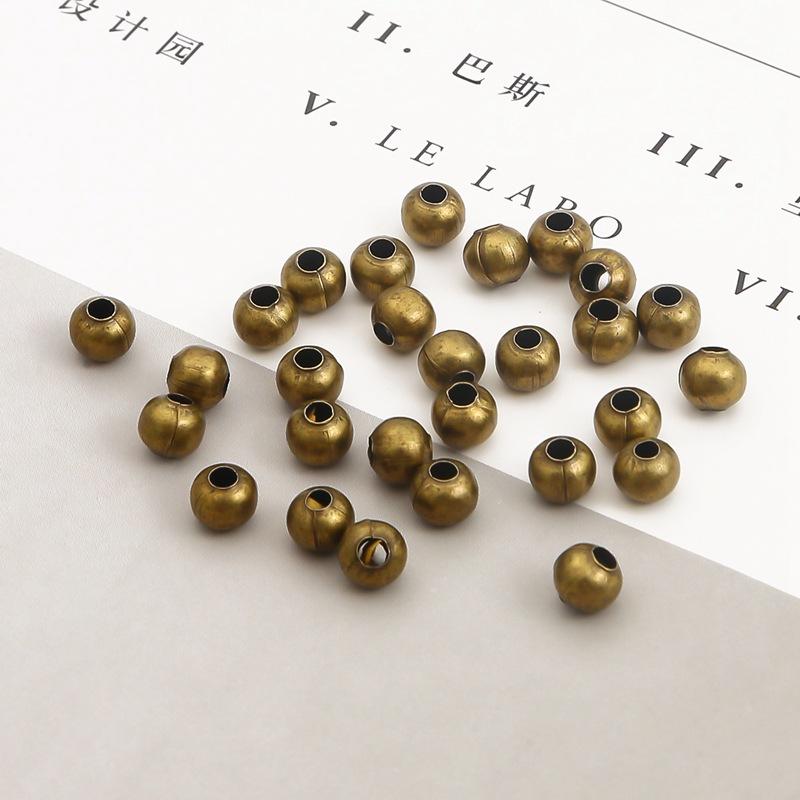 Kreativní Horký Výprodej Kovové Kuličky Populární Korálky DIY Vysoká Kvalita Pro Výrobu Šperků Korálky Rozlišovací 2.4-6mm Šperkové Komponenty Pozlacené 100-500ks Hladké