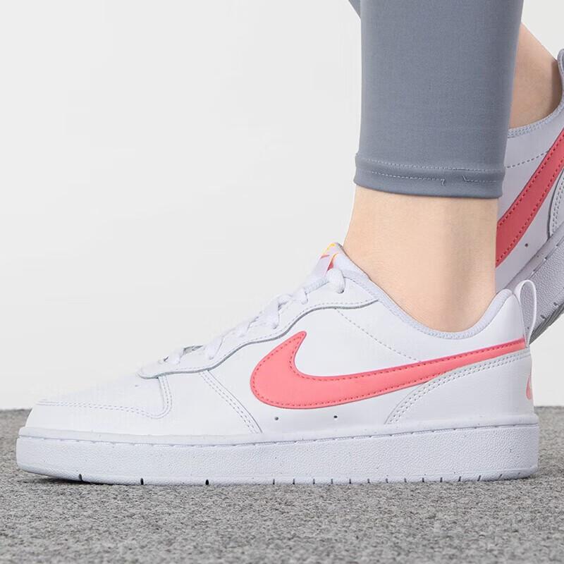 Nike Court Borough Low 2 GS White Coral Chalk Kids Sneakers Laser-Orange BQ5448-124