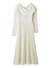 Selford Asymmetric Knit Dress CWNO255026IVR38 Off-the-Shoulder