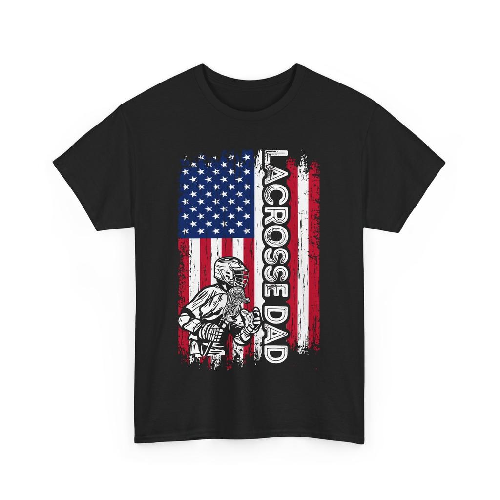Lacrosse Dad American Flag Shirt, Lacrosse Lovers Father's Day Vintage T-Shirt Mens Womens Tees Top