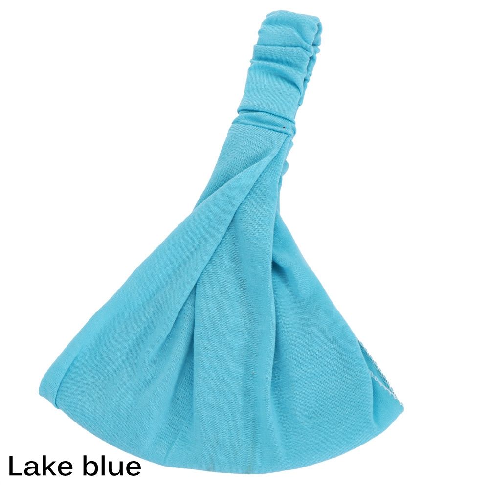 Women Solid Turban Stretch Bandanas Wide Hairband Yoga Head Wrap Elastic Headband