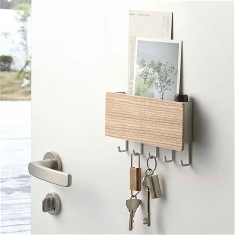 Wall Hanging Key Hanger Holder Wall Organizer Rectangle Key Rack Hooks Coat Hooks Home Decoration Coat Hanger
