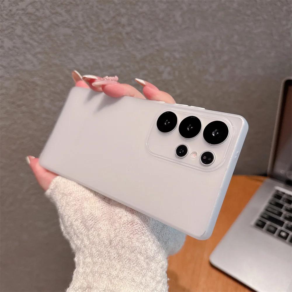 Ultra Thin Slim Matte Soft  Case for Samsung Galaxy S24 FE S23  S22 Ultra S25 S21 FE Plus Note 20 Ultra Back Cover