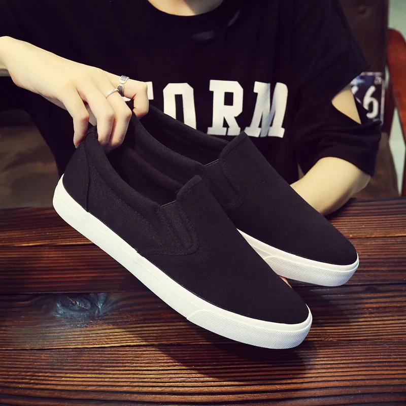 High Quality Men's Casual Shoes Fashion Men's Sneakers Summer Canvas Shoes for Men Lace Up Breathable Vulcanized Driving Shoes