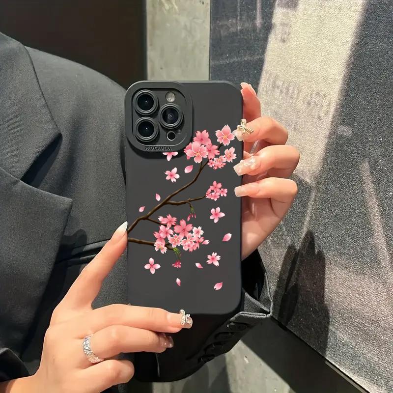 Pink Cherry Blossom Phone Case For Xiaomi Poco F6 F5 X5 M6 X7 Pro Mi 15 14T 13T 12T Pro 14 13 11 Lite 5G NE Silicone Soft Cover