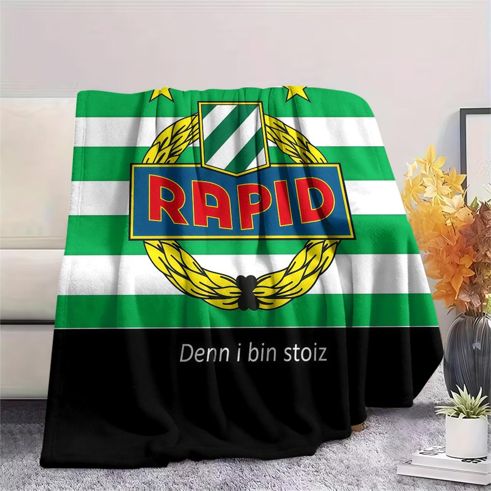 Coperta di Flanella Rapid Vienna, Alta qualità Confortevole per Tutte le Stagioni, Decorazione per la Casa, Calore e Comfort