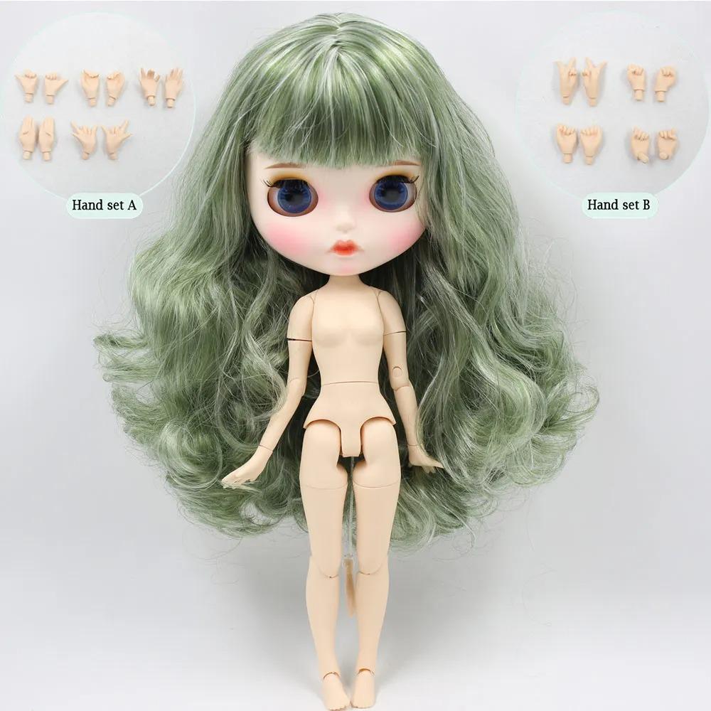 ICY DBS Blyth Custom Doll No.BL4299/136 Green Mix White Hair 1/6 Bjd Ob24 Anime