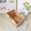 User Friendly Water Hyacinth Storage Basket Decorative Home Accent Multipurpose Use Scandinavian Storage Bin
