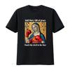 NIEUW BEPERKT Ave Maria Vol van Genade Sla De Duivel in het Gezicht T-shirt S 3XL vintage Gewassen Licht grafisch streetwear Stijlvol
