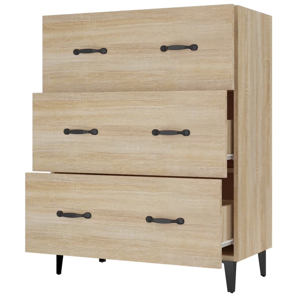 Vidaxl Cabinet, Sonoma Oak, 69.5X34X90 Cm, Wood-Based Material