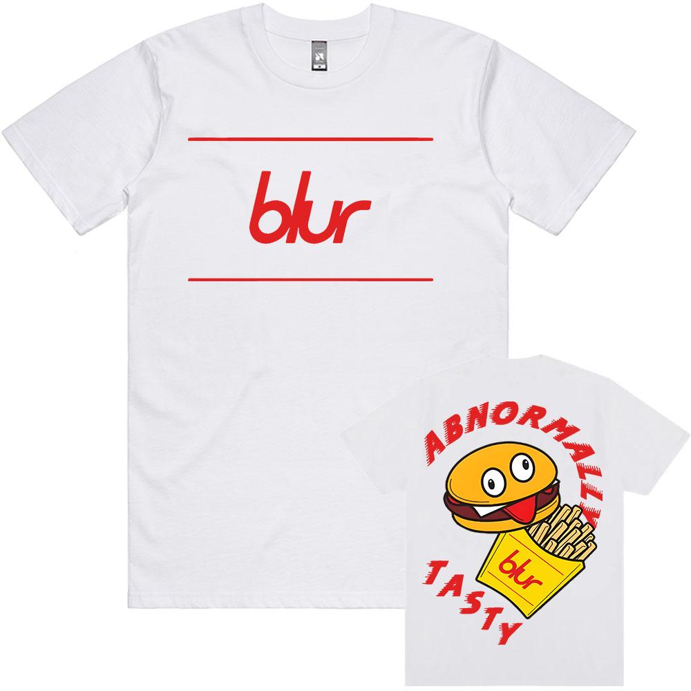 Blur Dan Abnormal T-shirt Βαμβακερό Κοντομάνικο Ανδρικό Γυναικείο T-shirts Unisex Streetwear Αστείο Καρτούν Χάμπουργκερ και Πατάτες T-Shirt