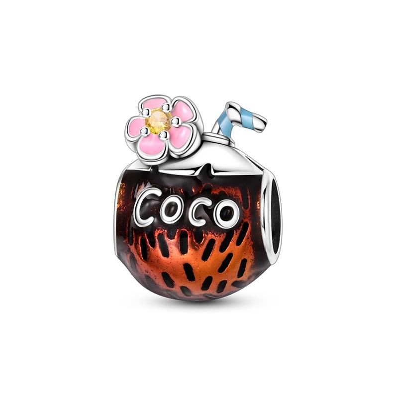 New Charms Beads Copper Shining Bear Rose Angel Elephant Sloth Charm Fit Bracelets Pendants Woman Jewelry Gift