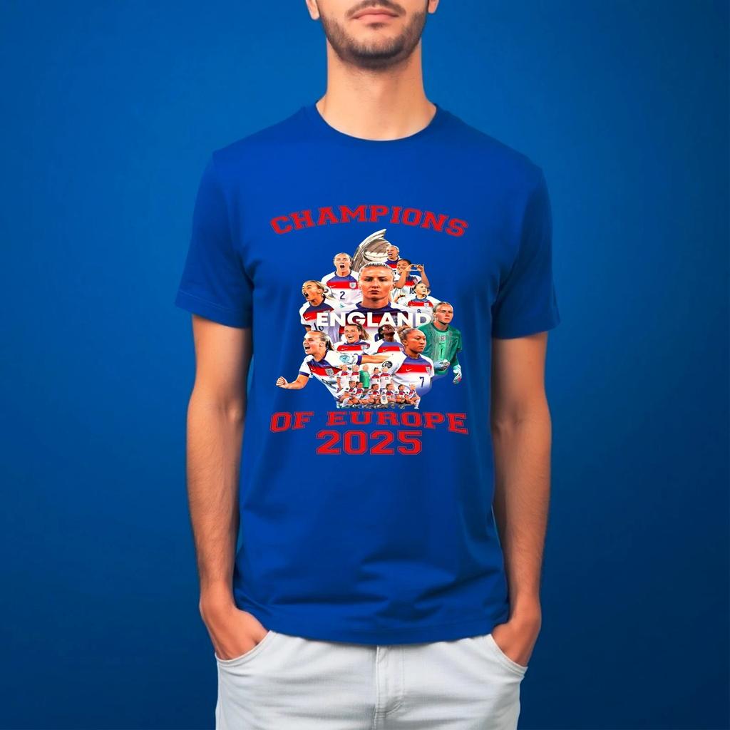 England Champions Of Europe Winners 2025 Football Soccer Fan Gift T-Shirt
