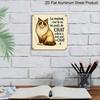 2D Flat, 1pc Interesting Vintage Aluminum Cat Plaque, Home Is Where Cat Hair Sticks To Everything Except The Cat, Rustic Cottage Decor, Suitable for