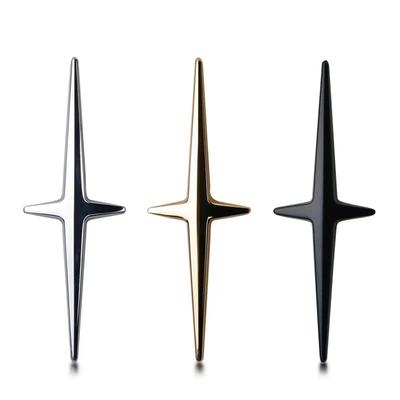 Metal Car Emblem Modification Car Stickers Star Cross Fender Side Emblems Body Stickers