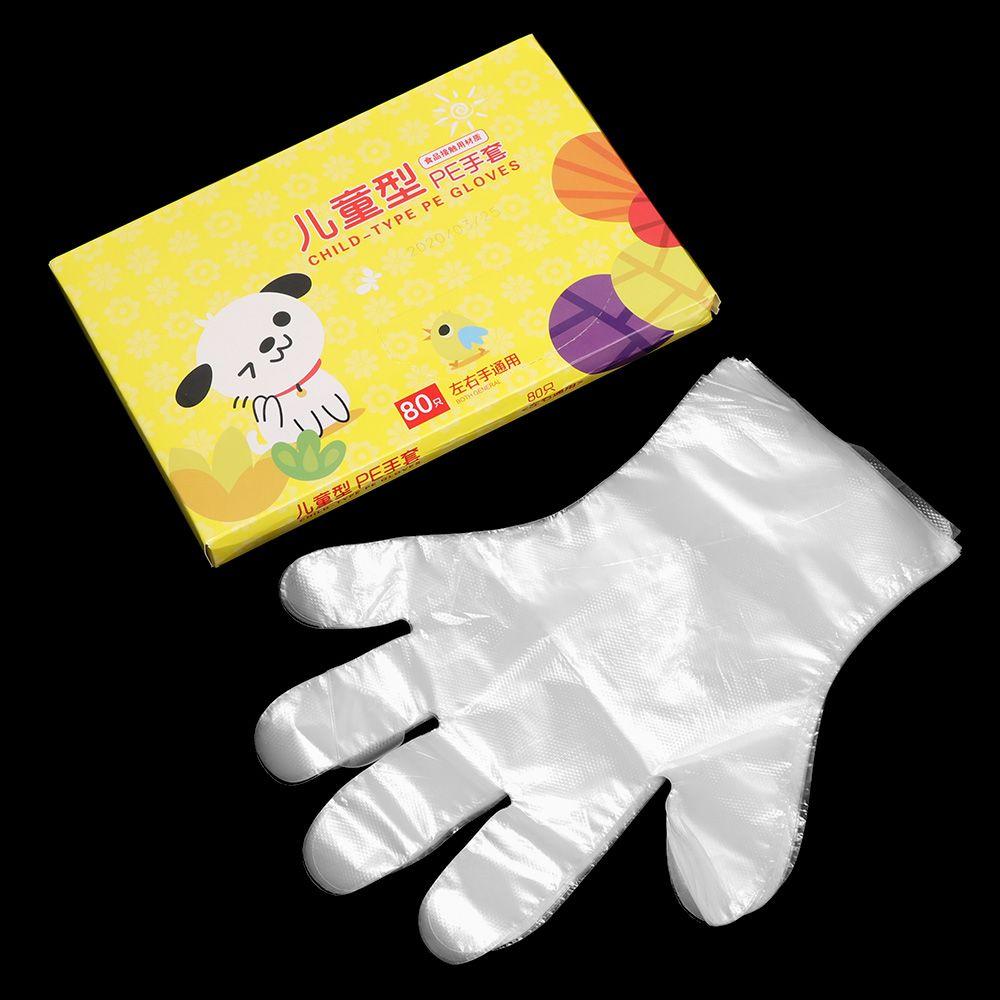 Girls Safety Kids Vegetable Fruit Children Disposable Gloves Food Plastic Clear Avoid Direct Touch