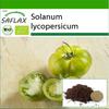 SAFLAX Biologico - Pomodoro - Zebra verde - 10 semi - Con substrato in vaso per una migliore coltivazione - Solanum lycopersicum