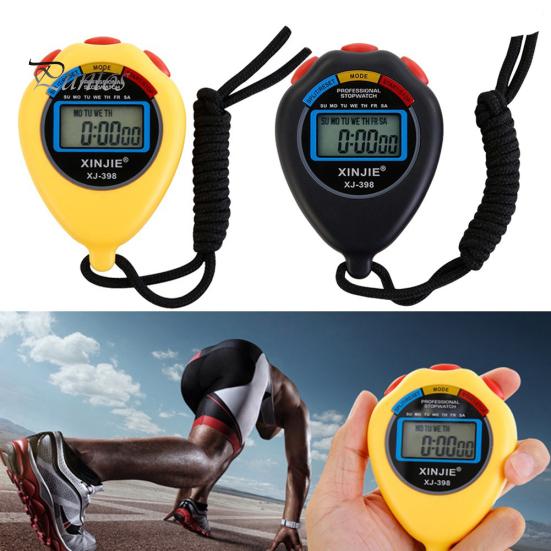 Stopwatch LCD Digital Professional Chronograph Timer Counter Sports Gym Tool