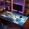 Alfombrilla de Ratón Grande Personalizada de Lionel Messi, Impresión de Texto con Nombre Personalizado, Alfombrilla de Escritorio Antideslizante con Logo de Fútbol, Regalo para Gaming