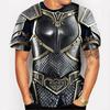 Hot Sale Chainmail Armor 3D T Shirt Men Medieval Knight Graphic Tees Oversized Casual Short Sleeve Crewneck Men Women T-shirts