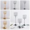 Metal Crystal Candle Holder Romantic Craft Candelabra Wrought Iron Candlestick  Christmas