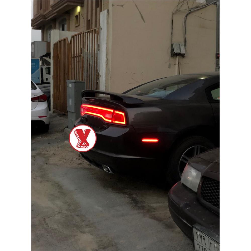12V Red LED Smoked Rear Side Marker Lamp For 08-14 Challenger 2011-2014 Charger