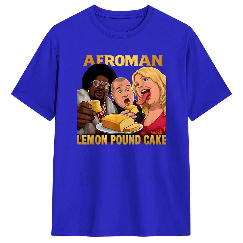 Afroman Justice for Lemon Pound Cake Cotton T Shirts Hip Hop Tee Shirt for Men Summer Y2K Classic Print Short Sleeve Tees