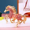 Breloc 2026 Anul Calului Breloc Cal cu Strassuri Strălucitoare Design Animal Cal Breloc Charm pentru Geantă Accesoriu