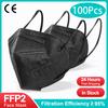 Health Protective KN95 Face Mask 5 Layer Filter Dust Port  Mascarillas FFP2 Nonwoven Health Protective N95 Mask Reusable Face
