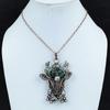 Ruby Fuchsite Pendant Copper Wire Wrapped Jewelry Moonstone Pendant Deer Face Pendant Handmade Pendant Copper Gemstone Pendant Gifts For Him