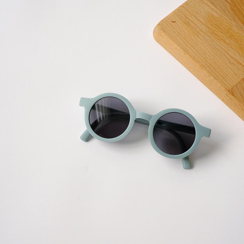 Vintage Children Small Frame Circle Sunglasses UV400 Folding Sun Glasses for Boys Girls Outdoor Shading Eyewear
