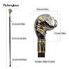 Golden Black Dog Handle Luxury Pattern Pekingese Stick Party Fashion Walking Stick Decorative Cospaly Cane Knob Crosier 90cm