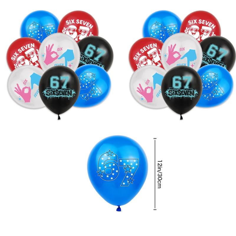 Lustiger Sechs Sieben 67 Geburtstagsballon 67 Motto Party Dekoration Babyparty Ballon Banner Geburtstagsparty Dekoration