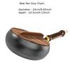 11Inches Frying Pan Iron Wok Pan Boiling Induction Cooker Flat Bottom for Home Hotel Restaurant Kitchen Cookware