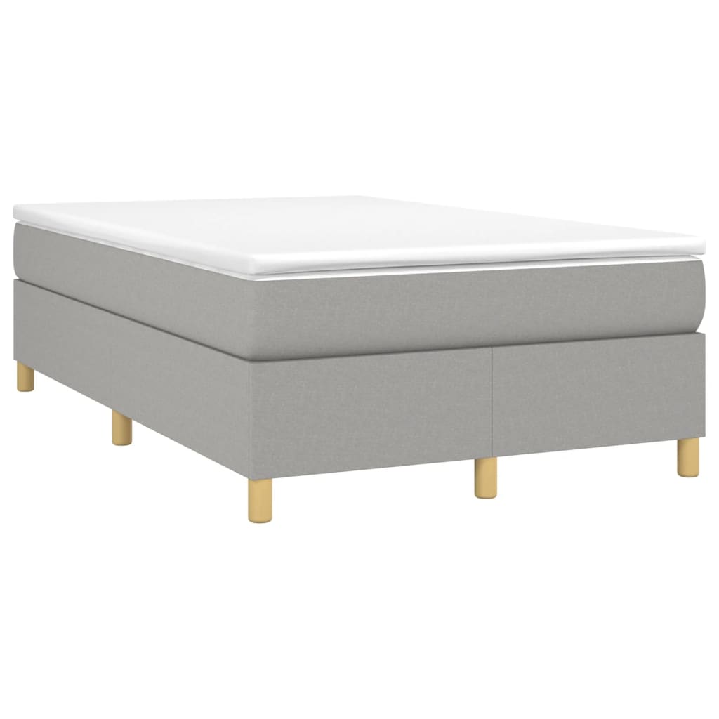 Vidaxl Bed Frame Without Mattress, Light Gray, 120X200 Cm, Upholstered