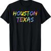 Colorful Rainbow Houston Artwork City Pride Houston Texas T-Shirt