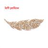 1PC Rhinestone Leaves Motifs Sticker Iron-on Hotfix Patches  Thermal Transfer Garment Decoration DIY Crafts Clothing Accessories