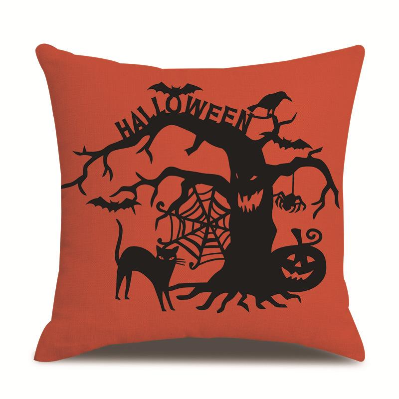 Halloween Leinen Kissenbezug Bedruckter Kissenbezug