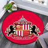 Sunderland AFC Printed Round Rug, Non Slip Washable Circular Carpet For Living Room Bedroom Playroom, Sports Fan Decor, Holiday Birthday Gift