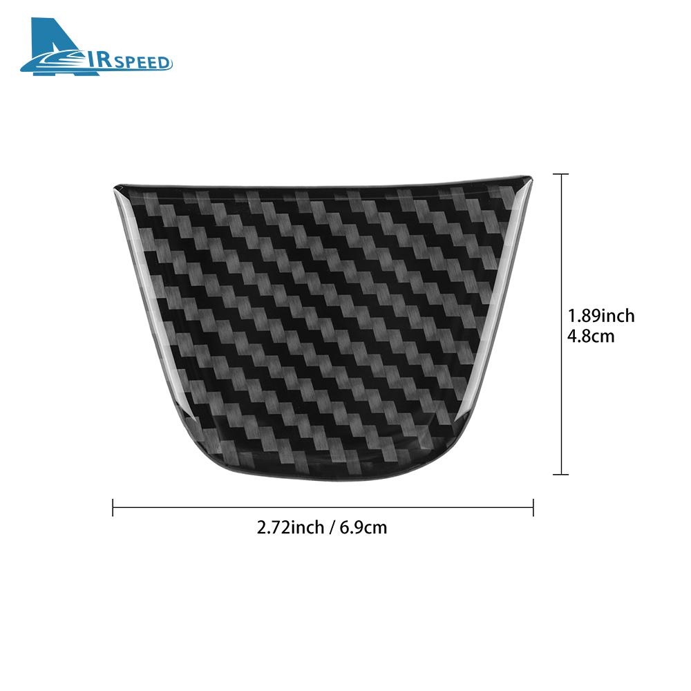 Real Soft Carbon Fiber Sticker For Seat Ibiza 6j 2012 2013 2014 LHD RHD Car Steering Wheel Center Bottom Frame Interior Trim