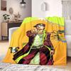 JOJO Anime Flannel Blanket Warm,Comfortable,Suitable for Bedrooms,Sofas,Beds,Chairs,Picnics,Travel